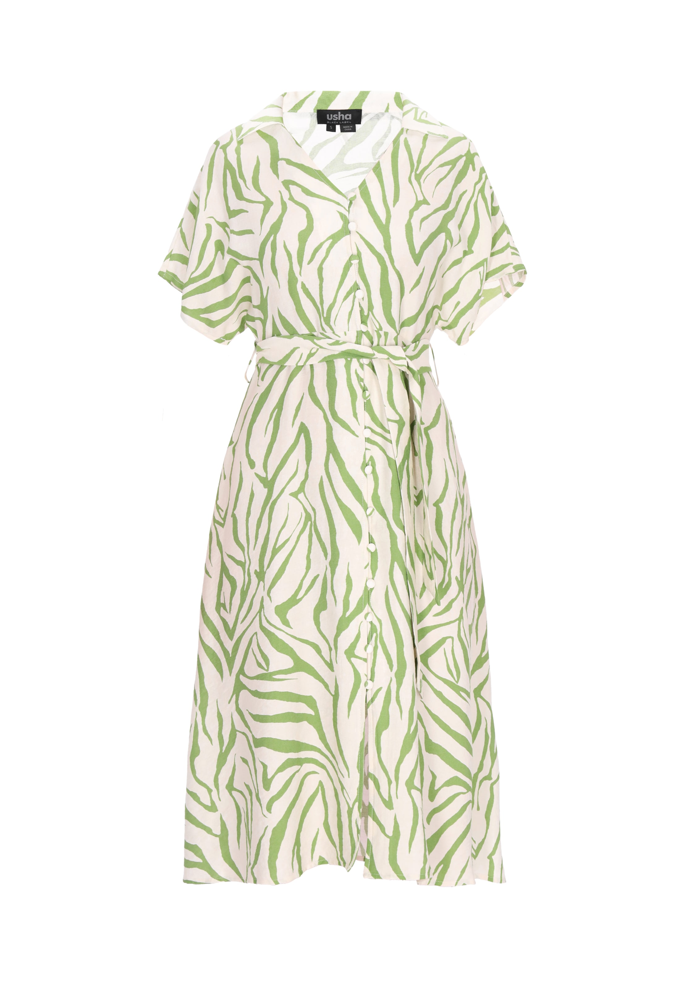 Robe-chemise 'Classic' usha BLACK LABEL en blanc : devant