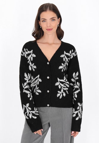 Usha - Cárdigan en negro: frente