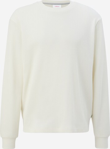 Sweat-shirt s.Oliver en beige : devant