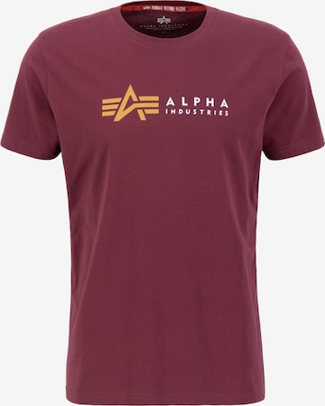 ALPHA INDUSTRIES T-shirt i röd: framsida