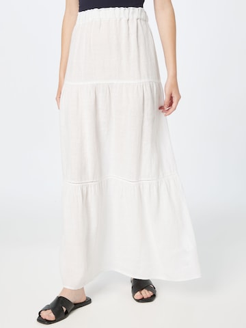 120% Lino Skirt in White: front