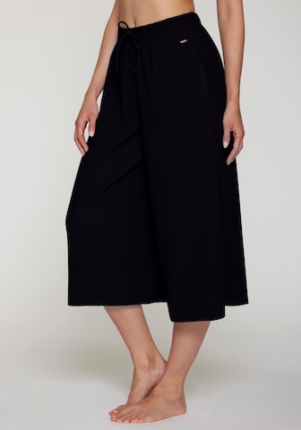 LASCANA - Pierna ancha Pantalón en negro
