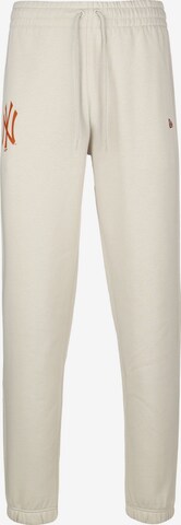 NEW ERA Regular Workout Pants in Beige: front