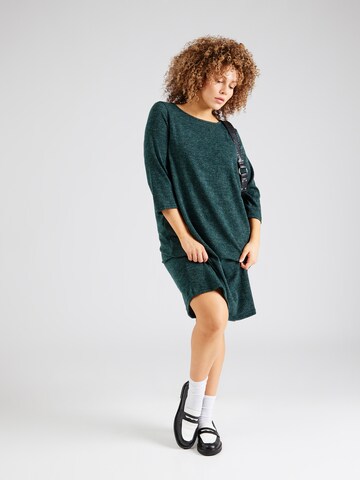 ONLY Carmakoma Knitted dress 'CARMARTHA' in Green: front