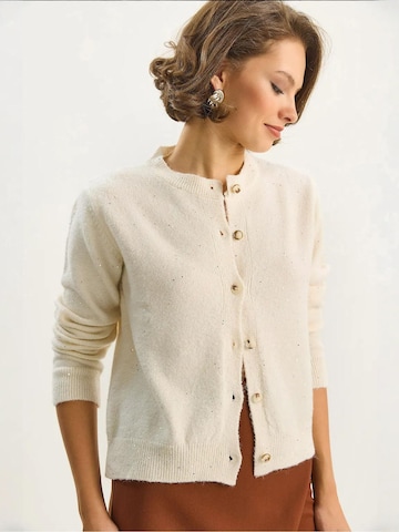 Bianco Lucci Gebreid vest in Wit