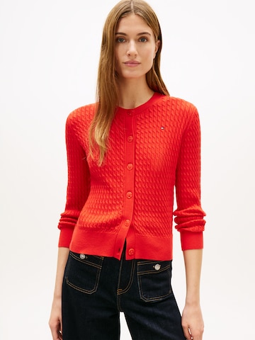 TOMMY HILFIGER Knit cardigan in Red: front