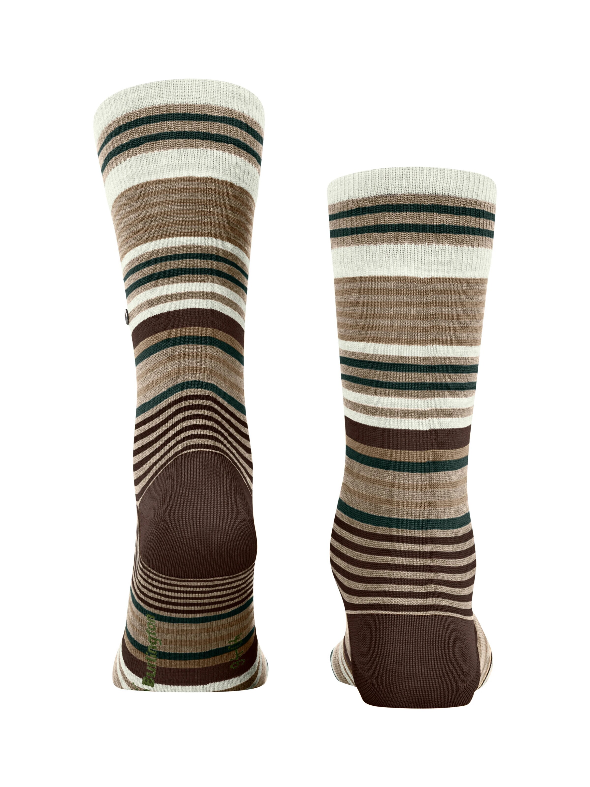 BURLINGTON Socks 'Stripe' in Brown