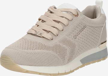 TOM TAILOR Matalavartiset tennarit värissä beige: etupuoli