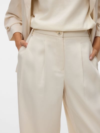 Pantaloni con pieghe 'VMSteffi' VERO MODA di colore beige chiaro, Visualizzazione prodotti