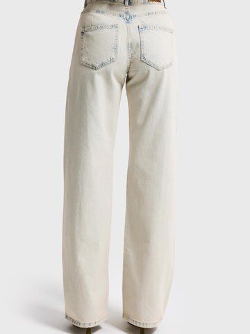 IT'S BASIC Loosefit Jeans 'PRINTED LOOSE MID RISE JEANS' in Blauw