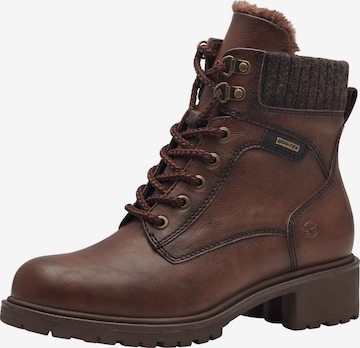 Bottes à lacets Tamaris en marron : devant
