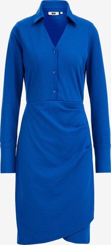 WE Fashion Košilové šaty – modrá: přední strana