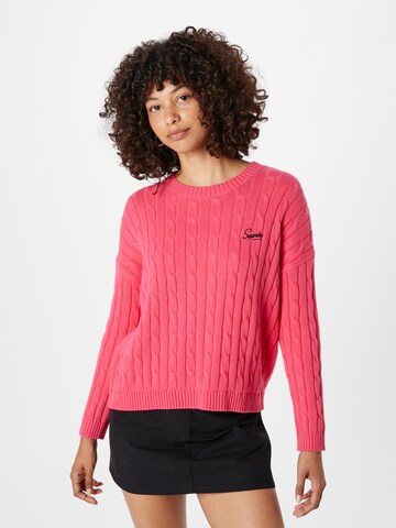 Superdry Sweater in Pink: front