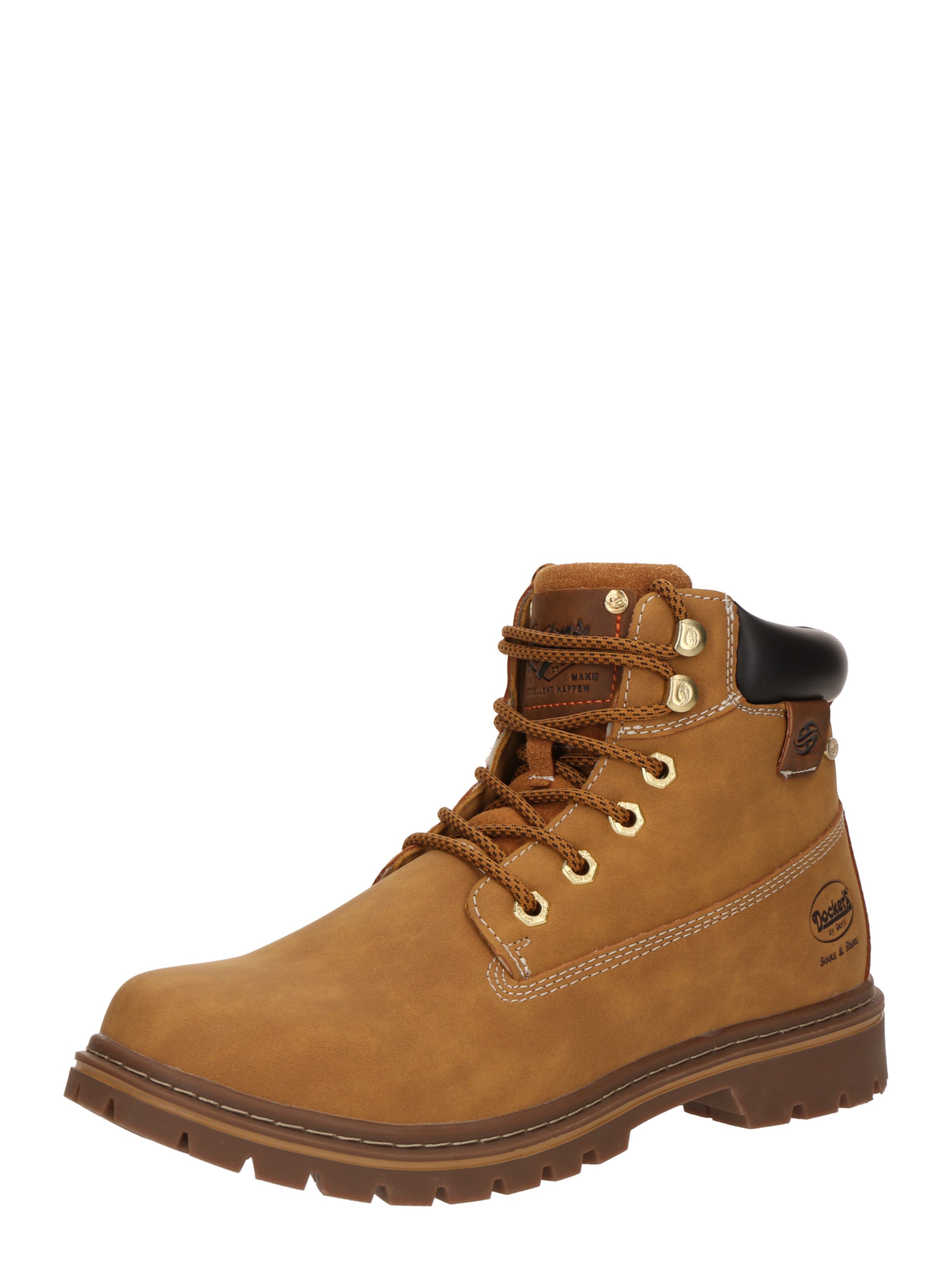 Boots stringati di Dockers by Gerli in giallo: frontale