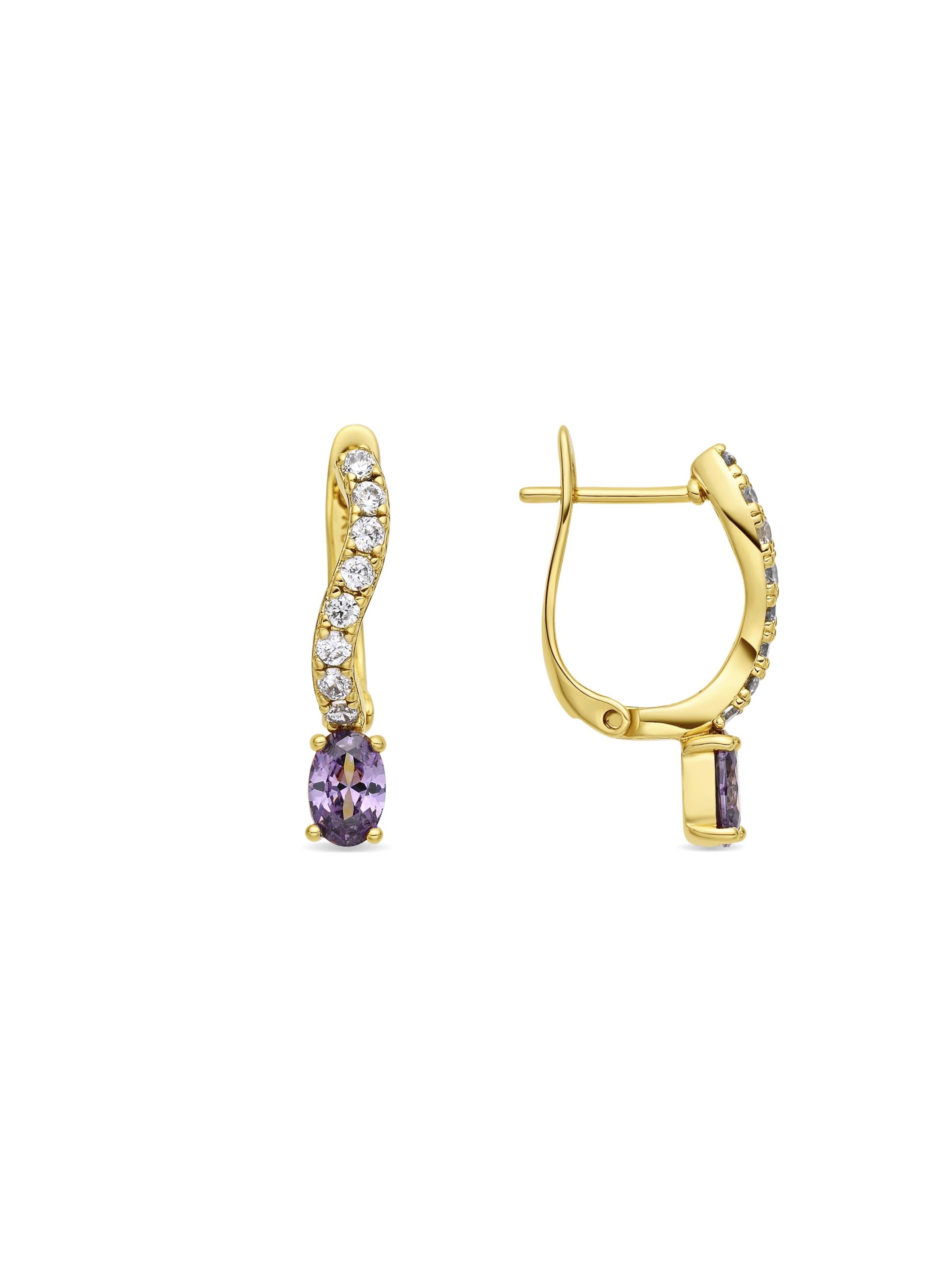 Luxenter - Pendientes 'Nakco' en lila: frente