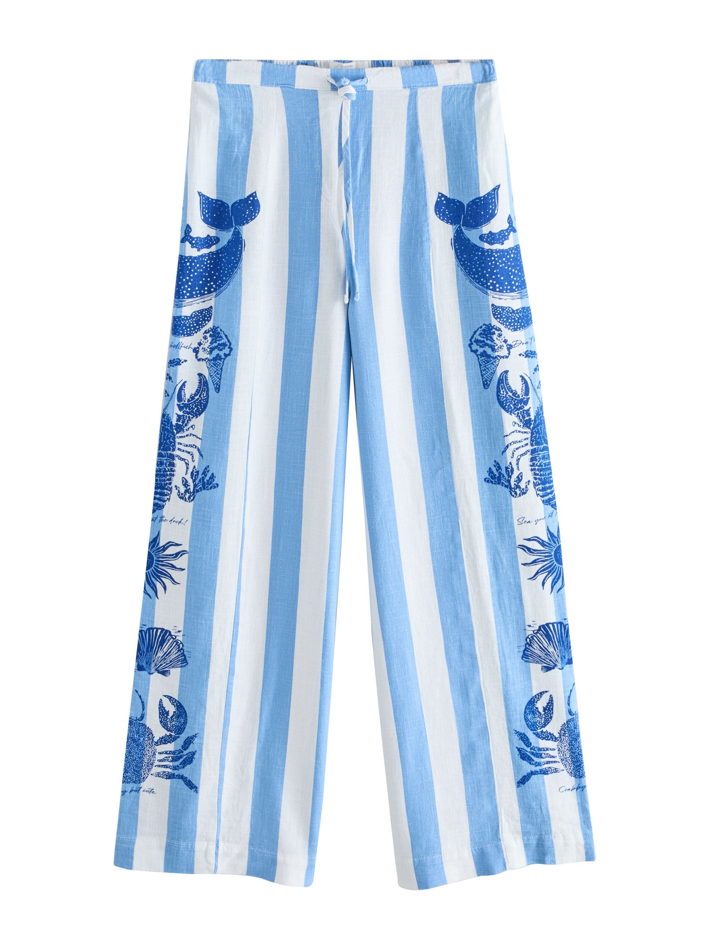 Next Wide Leg Hose in Blau: Vorderseite