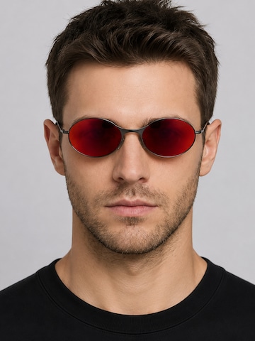 VEYREY Sunglasses 'Oval Sonnenbrillen Pemu' in Red