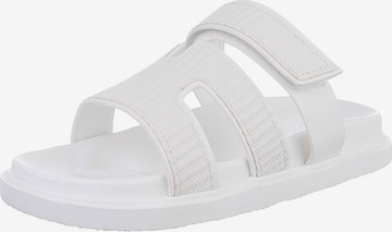 Ital-Design Pantolette in Weiß: Vorderseite