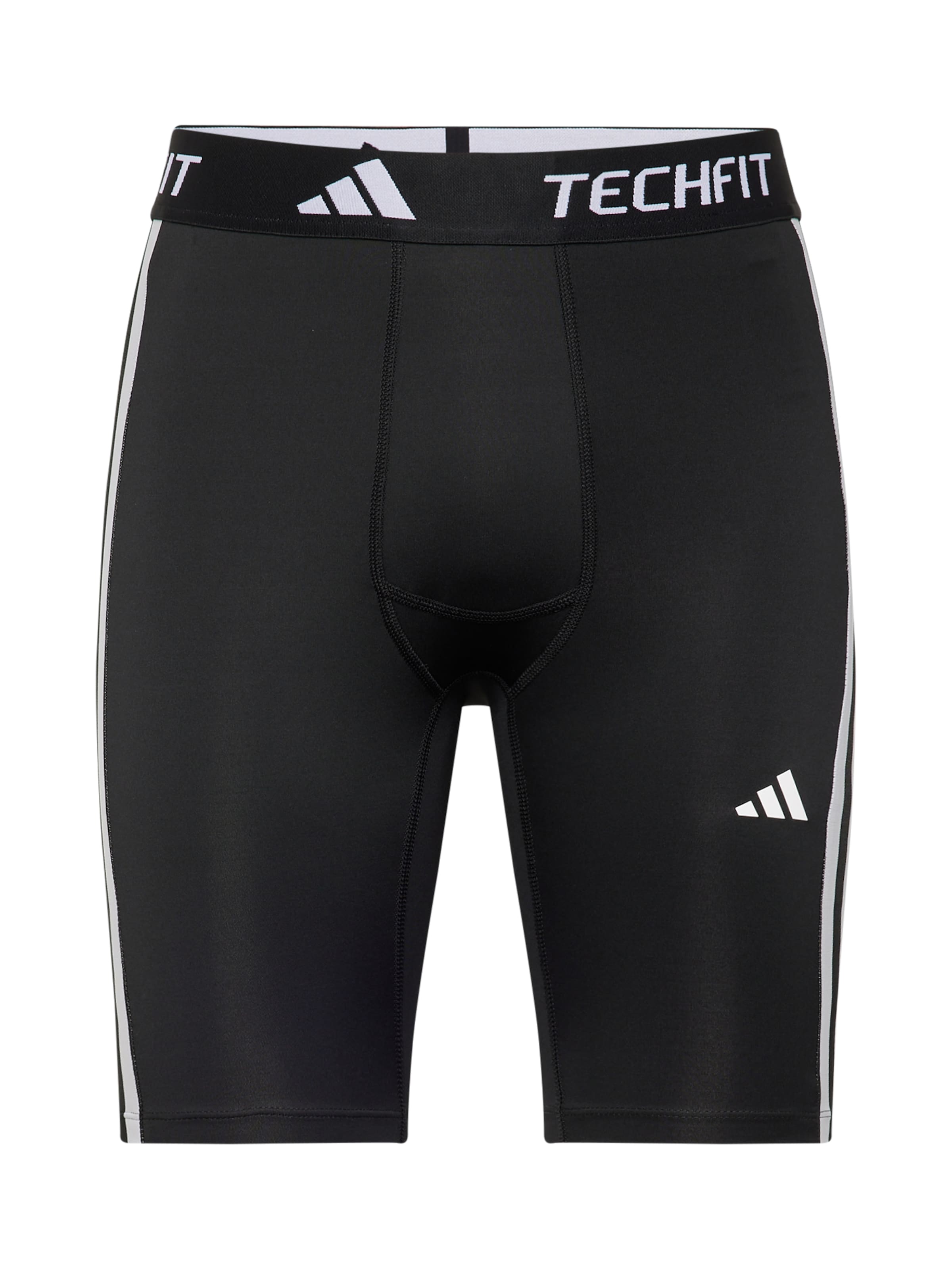 ADIDAS PERFORMANCE Skinny Παντελόνι φόρμας &#x27;TECHFIT Compression Training 3-Stripes Short&#x27; σε μαύρο: μπροστά