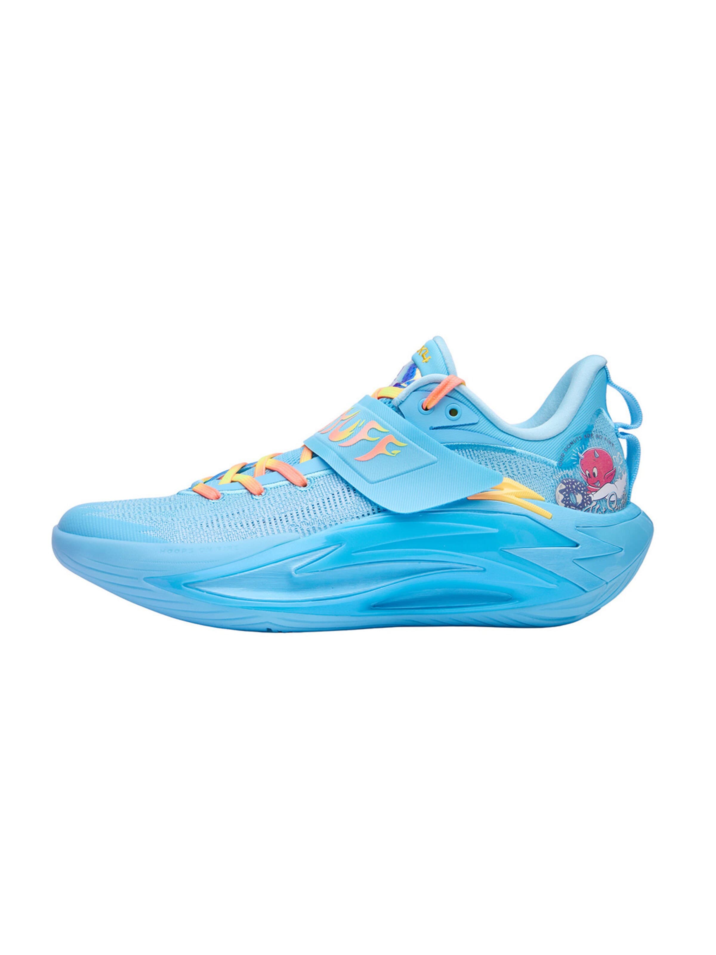 ANTA Sports shoe 'Anta Shock Wave 7.0 Pro Basketball Shoes' in Blue: front