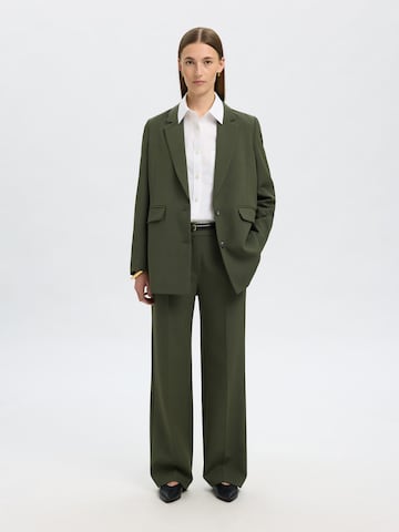 Wide Leg Pantalon à plis 'SLFRITA' SELECTED en vert