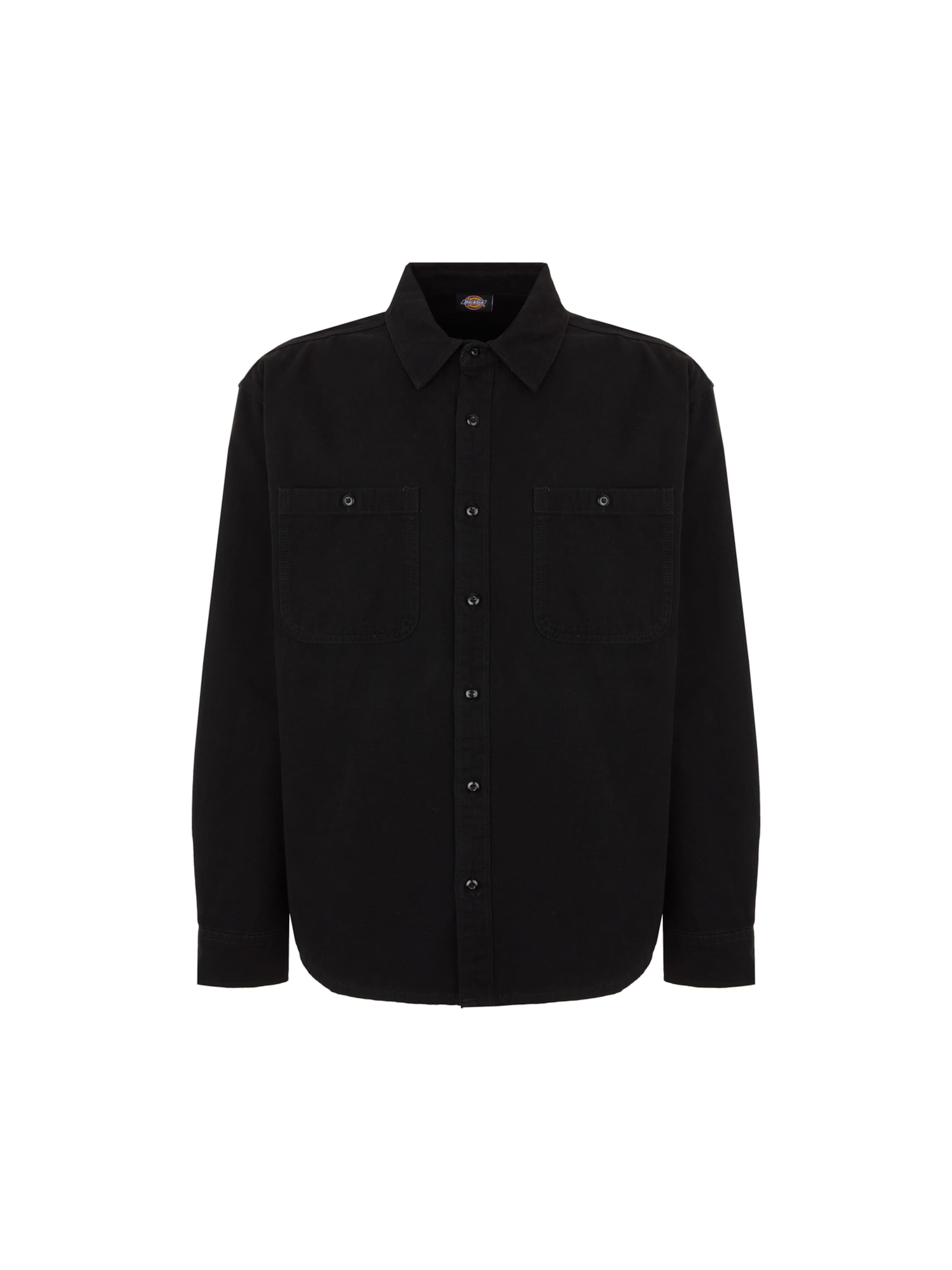 DICKIES Comfort Fit Hemd in Schwarz: Vorderseite