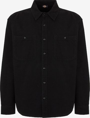 DICKIESComfort Fit Košulja - crna boja: prednji dio