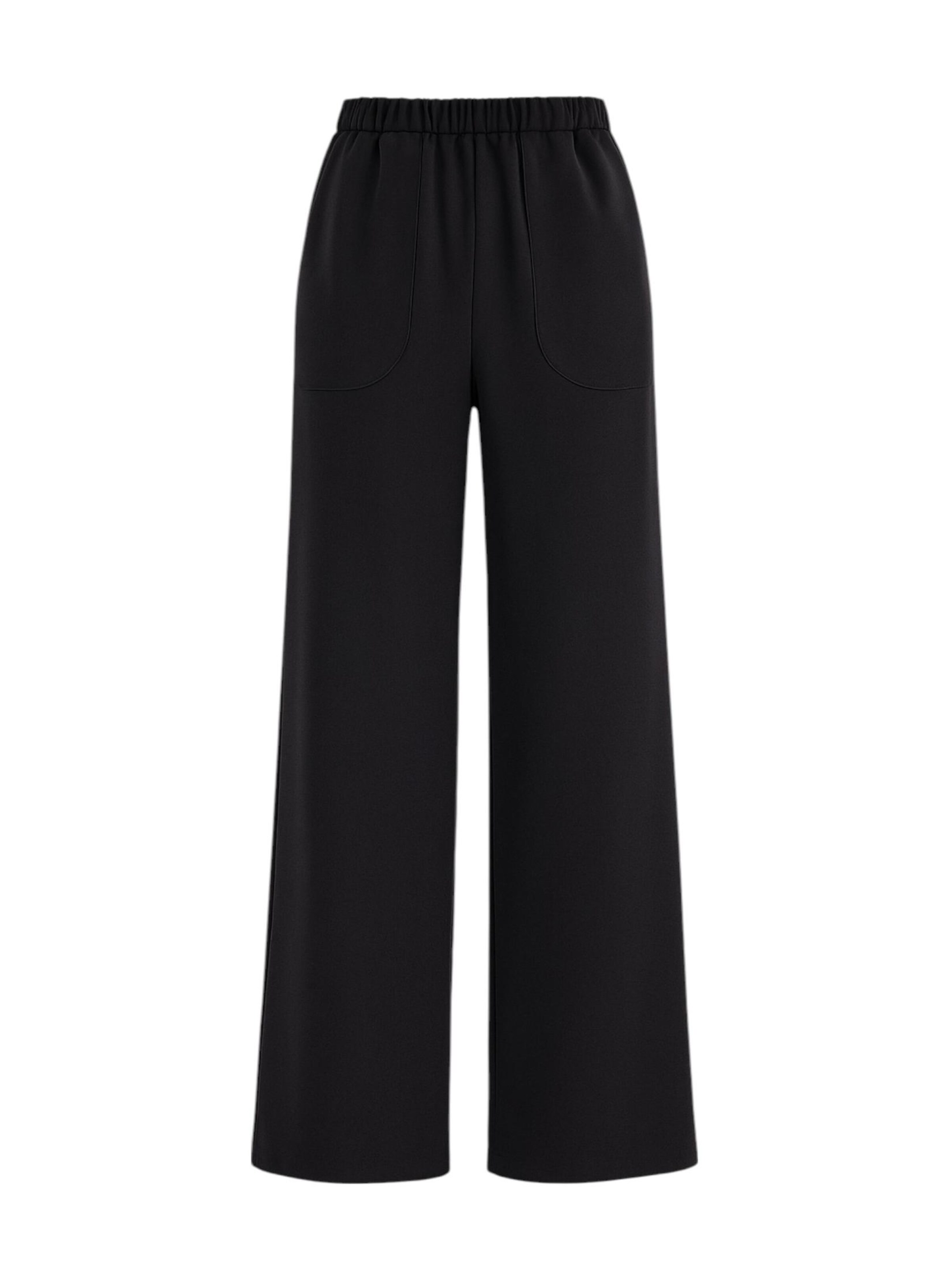 Wide leg Pantaloni 'ALIN' di fashionshowcase in nero: frontale