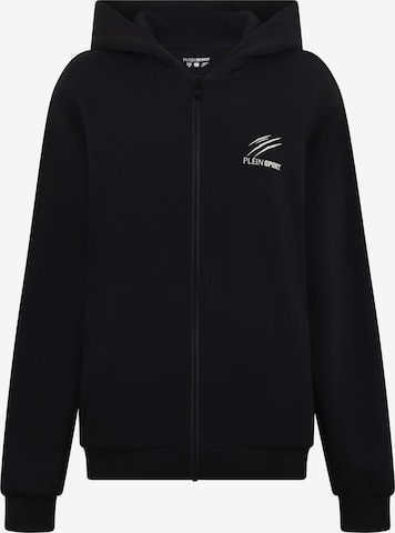 Plein Sport - Sudadera con cremallera en negro: frente