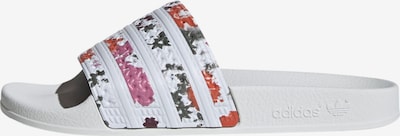 ADIDAS ORIGINALS Pantolette 'Adilette' in rosé / rot / schwarz / weiß, Produktansicht