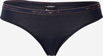 Tanga de la Emporio Armani pe albastru: față