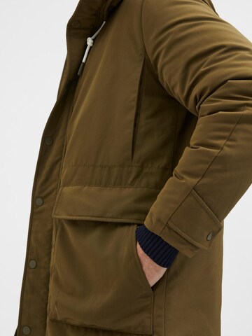 SELECTED HOMME Between-seasons parka 'Rodney' in Green