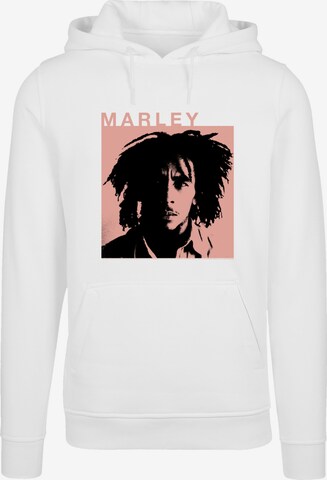 Sweat-shirt 'Bob Marley Reggae Music by Rock Off' F4NT4STIC en blanc : devant