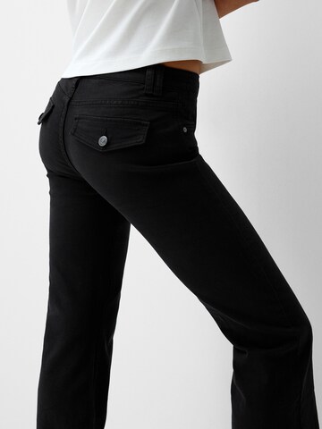 évasé Pantalon Bershka en noir