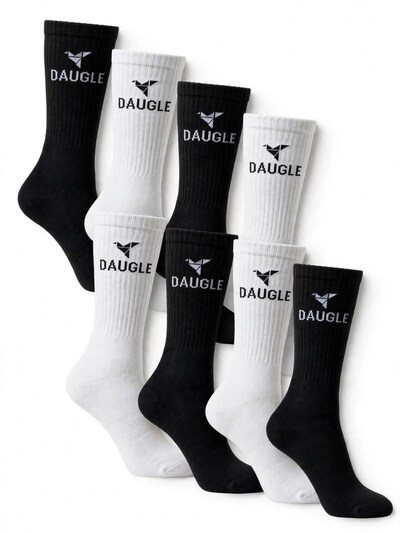 DAUGLE Sportsocken 'Daugle Sport Socks 2-Pack (Black, White)⁠'‌‌‌‌‌‌‌ in 39-42 in schwarz / weiß, Produktansicht