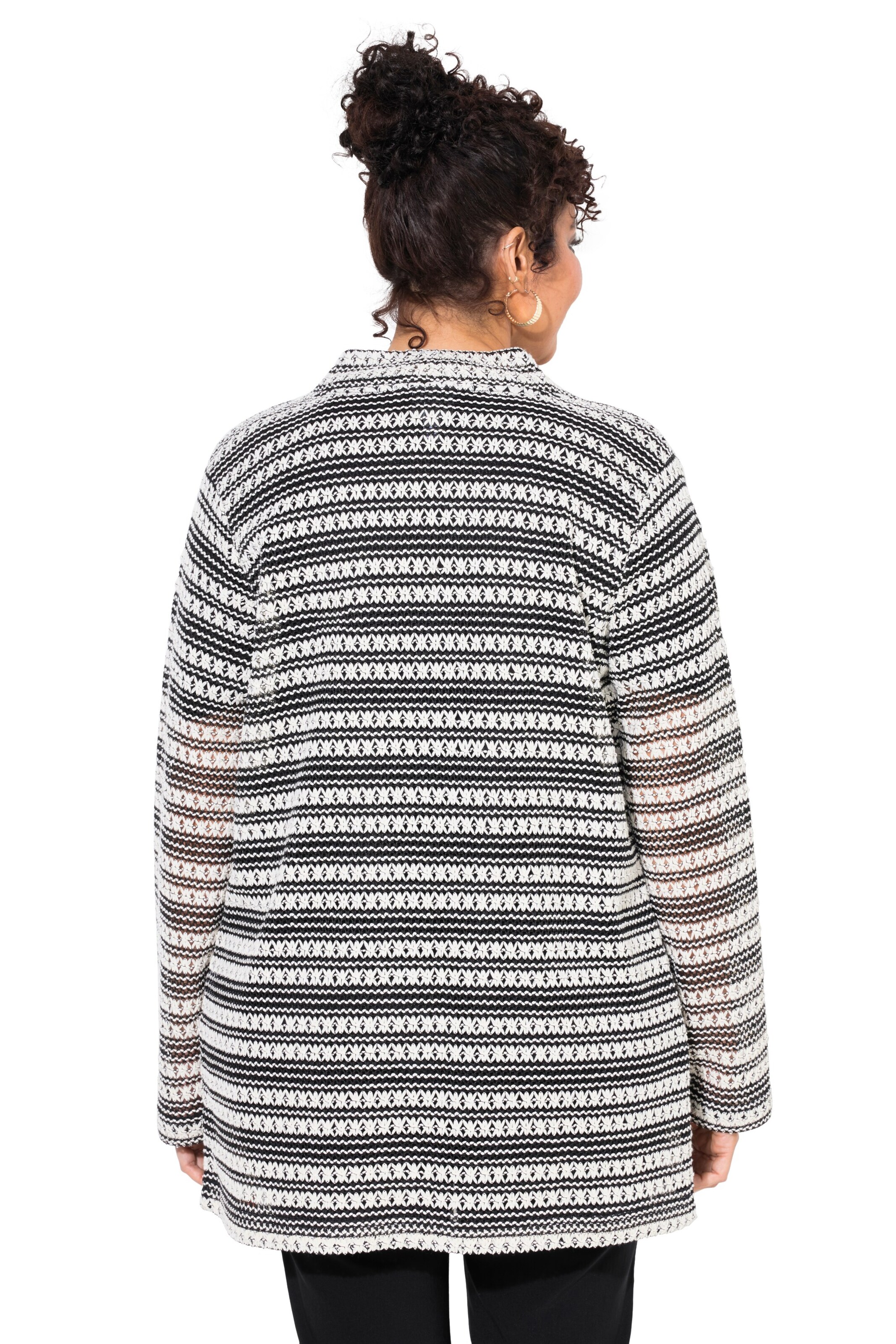 Ulla Popken Gebreid vest in Zwart