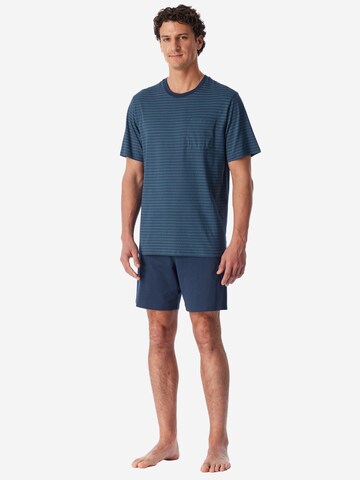 Pyjama long ' Comfort Essentials ' SCHIESSER en bleu : devant