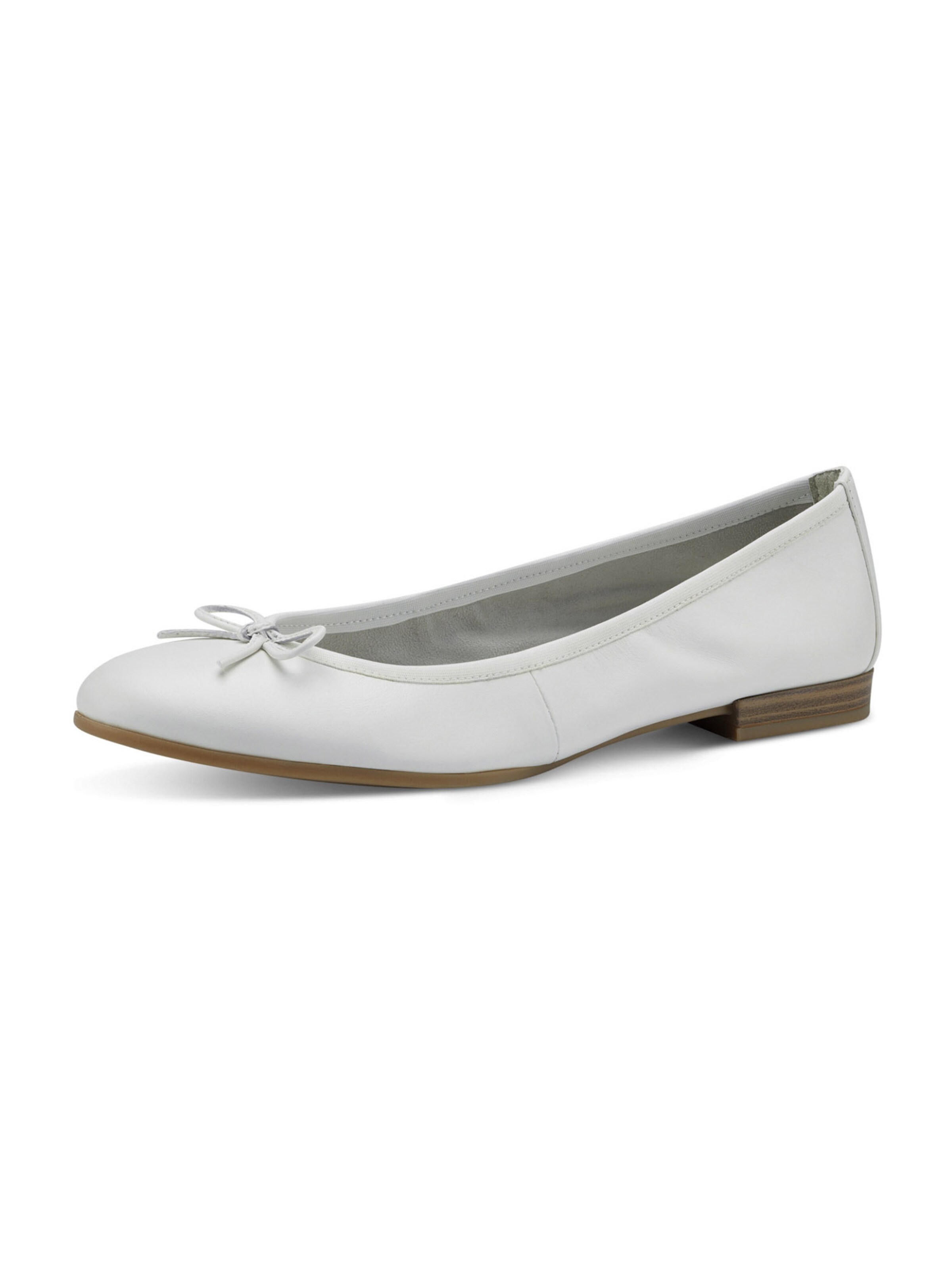 Tamaris Ballet Flats 'Alena' in White: front