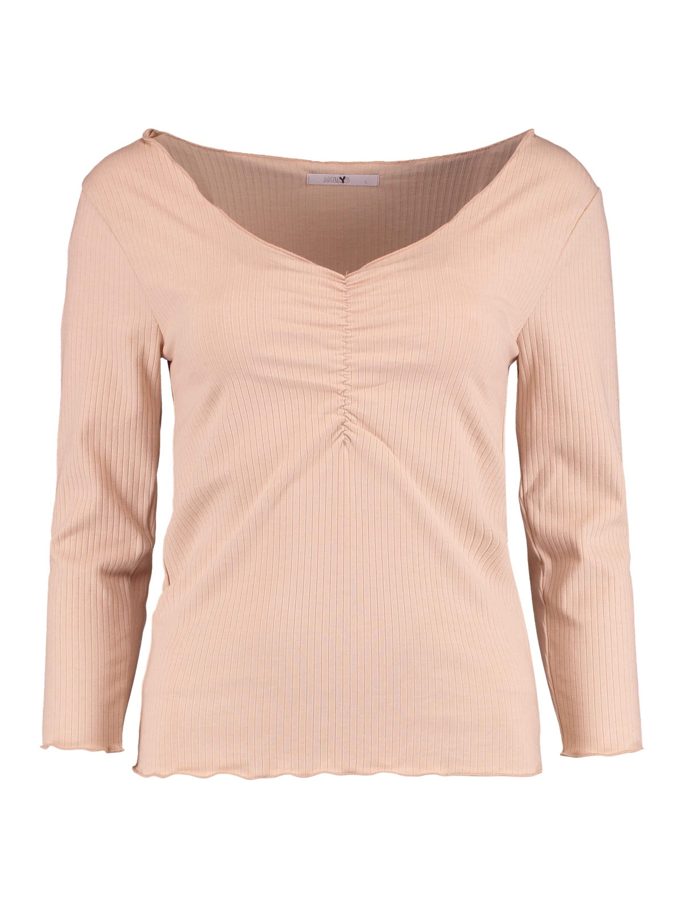 Hailys - Camisa 'In44es' em bege: frente