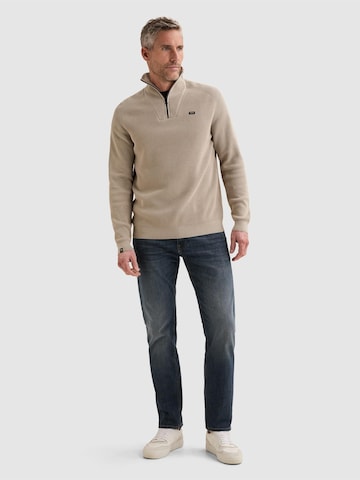 Pullover 'Pullover with half-zip and allover rib texture' di VANGUARD in grigio