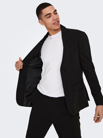 Coupe regular Veste de costume 'EVE' Only & Sons en noir