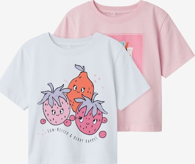 Marškinėliai 'NMFHELKA' iš NAME IT, spalva – šviesiai žalia / oranžinė / rožinė / balta, Prekių apžvalga