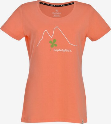 Gipfelglück Performance Shirt 'Irene' in Orange: front