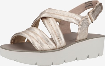 Paul Green Strap Sandals in Beige: front