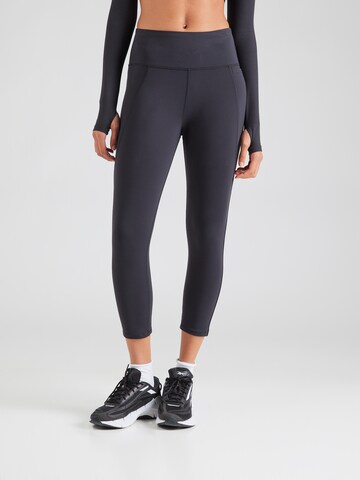 Skinny Pantaloni sportivi 'LUX' di Reebok in nero: frontale