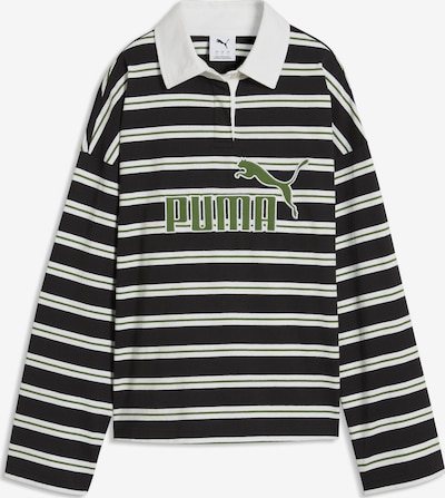 PUMA Poloshirt 'Essentials Elevated No.1' in S in oliv / schwarz / wollweiß, Produktansicht