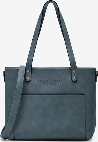 Herling Shopper 'Mauer' in Blau: Vorderseite