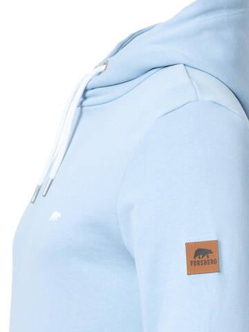 FORSBERG Sweatshirt 'Hoodie mit Logo auf Brust und Rücken' in Blue