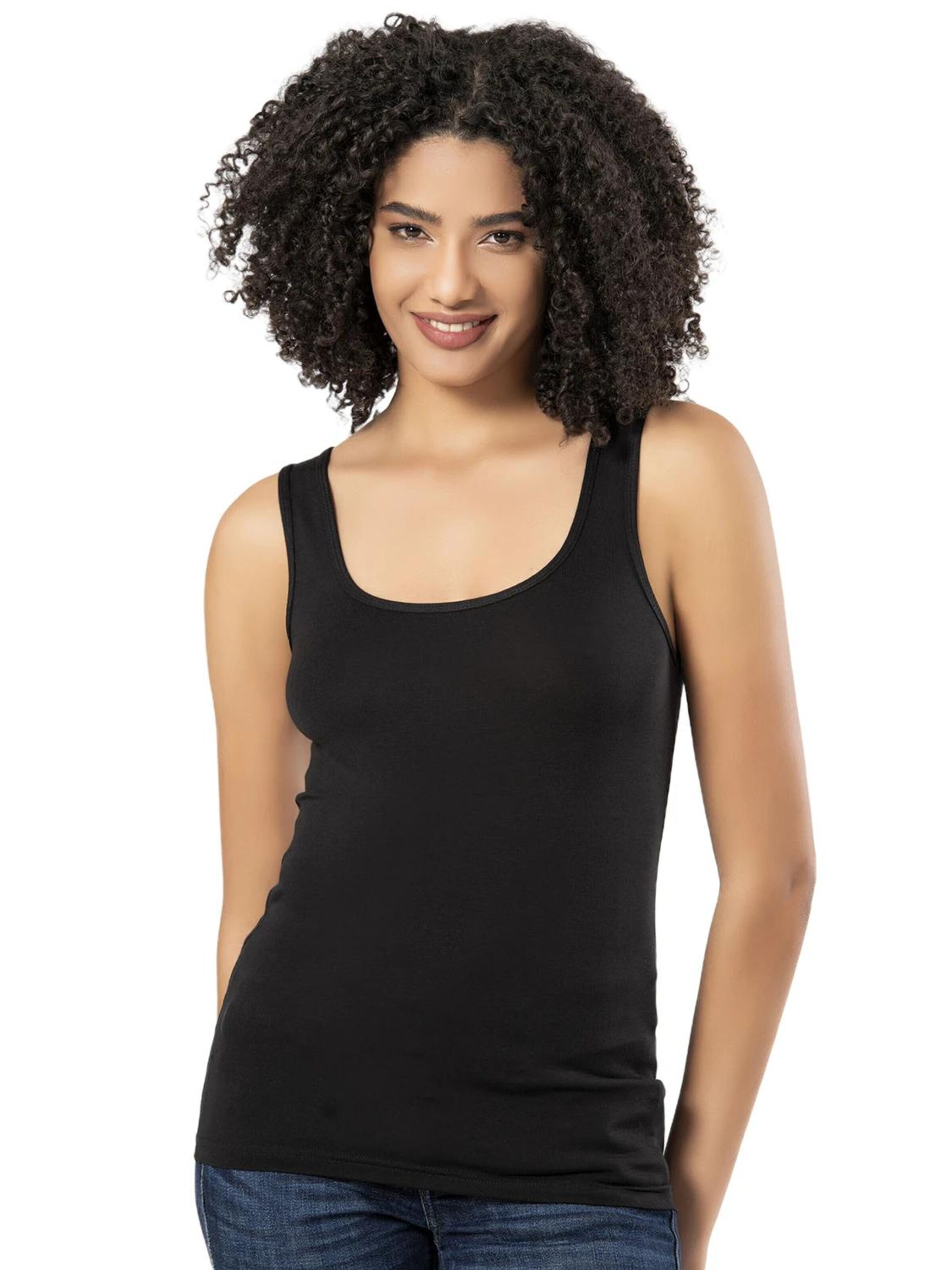 Weweus Top in Black: front