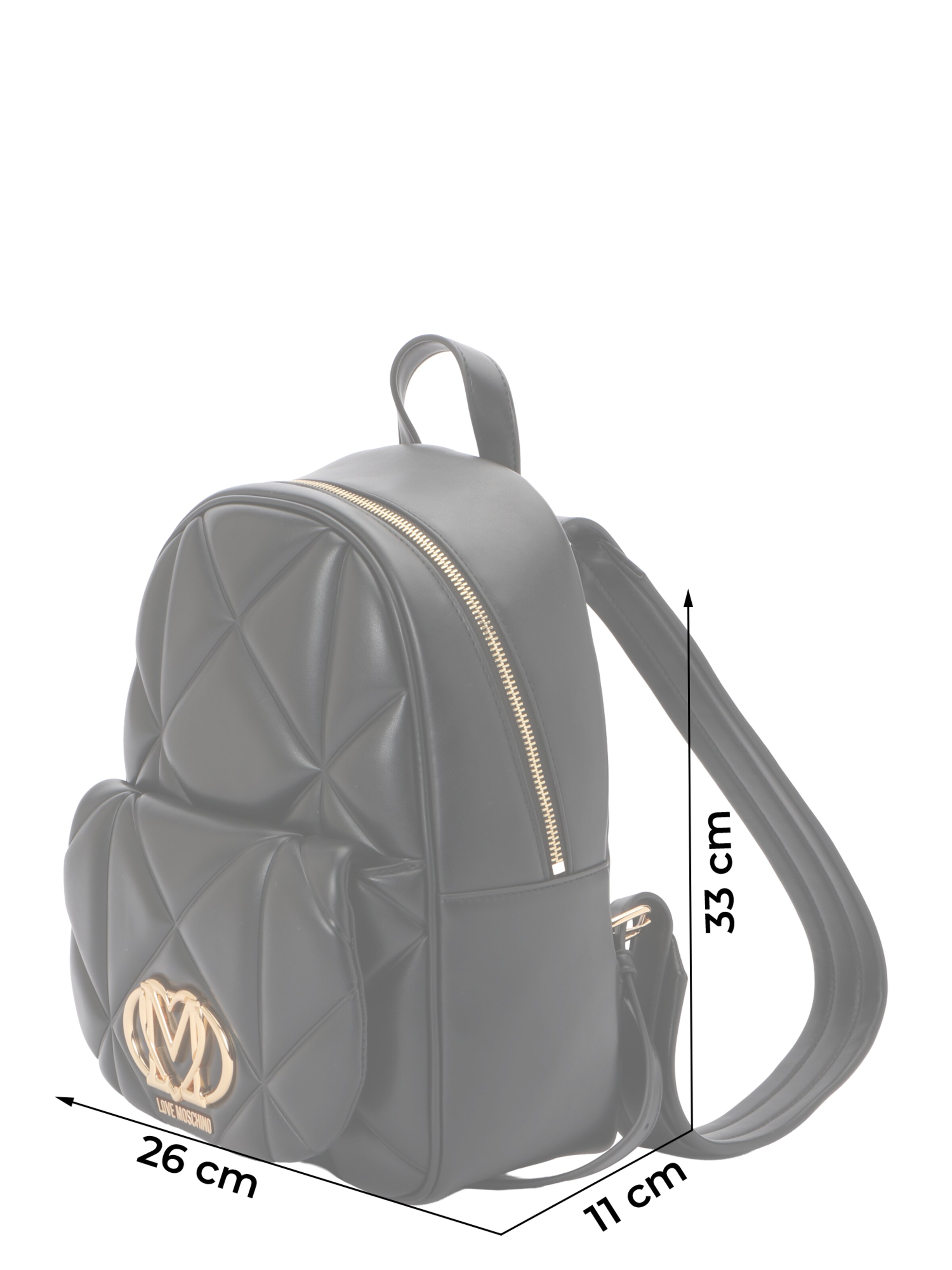 melns Love Moschino Mugursoma